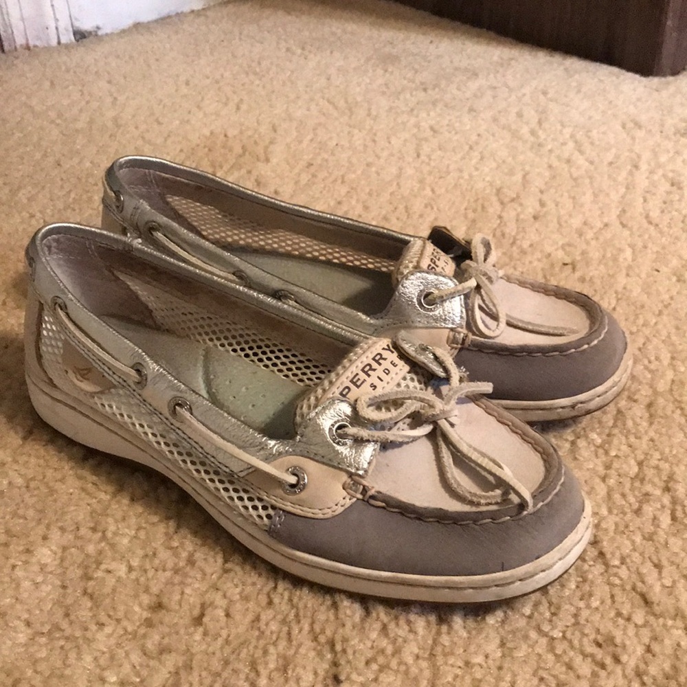 White Sperry Boatshoes